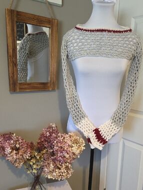 Handmade- Monkey Sock Patterned Shrug - NEW ready To Ship